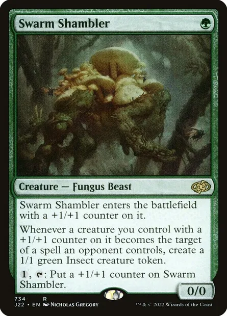 Swarm Shambler, Magic card J22 734 — Jumpstart 2022 set