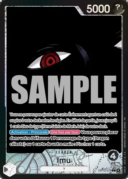 Imu, carte One Piece OP13-079 — extension SUCCESSEURS