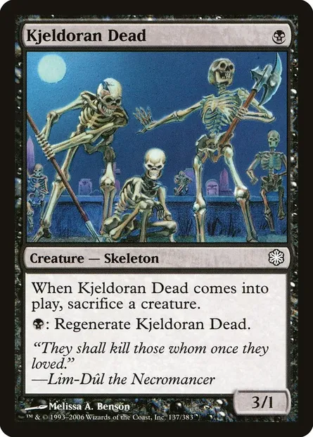 Mort kjeldorien, carte Magic CST 137 — extension Coldsnap Theme Decks