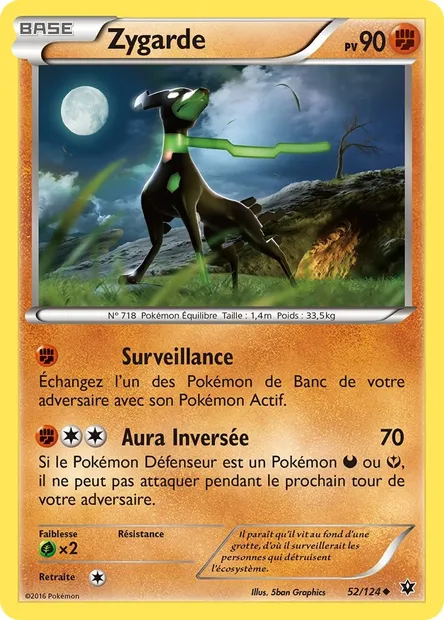 Zygarde, carte Pokémon FCO 52 — extension Impact des Destins
