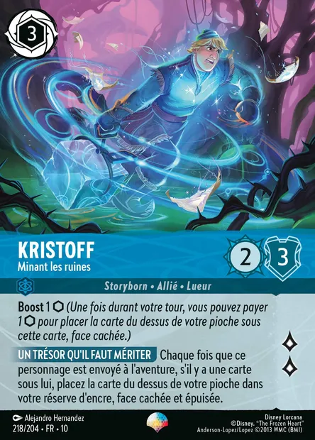 Kristoff - Minant les ruines, carte Disney Lorcana CH10-218 — extension Lueurs dans les Profondeurs