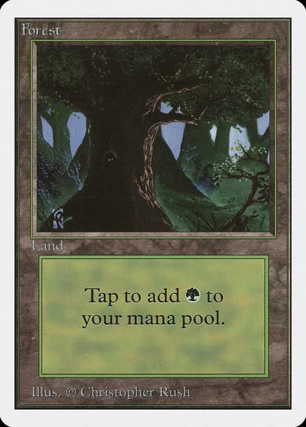 Forest, Magic card 2ED 302 — Unlimited Edition set