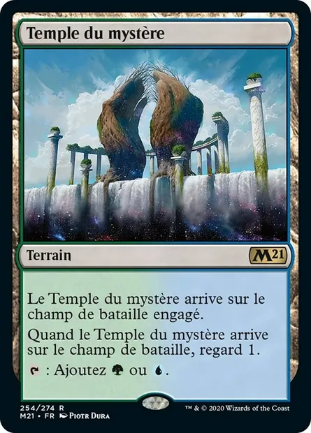 Temple du mystère, carte Magic M21 254 — extension Core Set 2021