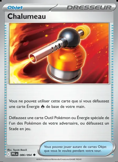 Chalumeau, carte Pokémon PFL 086 — extension Flammes Fantasmagoriques