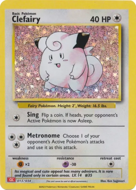 Clefairy, Pokémon card CLC 013 — Pokémon TCG Classic: Charizard & Ho-Oh ex Deck set