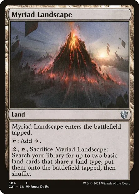 Myriad Landscape, Magic card C21 304 — Commander 2021 set