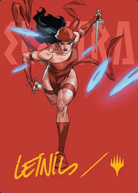 Elektra, Daughter of the Hand // Elektra, Daughter of the Hand, Magic card AMSH 25 — Marvel Super Heroes Art Series set