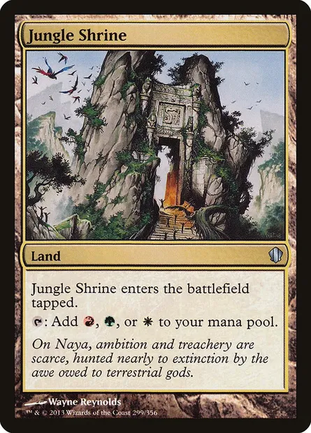 Jungle Shrine, Magic card C13 299 — Commander 2013 set