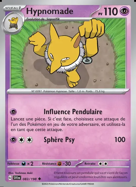 Hypnomade, carte Pokémon SVI 083 — extension Écarlate et Violet