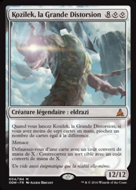 Kozilek, la Grande Distorsion, carte Magic OGW 4 — extension Le serment des Sentinelles