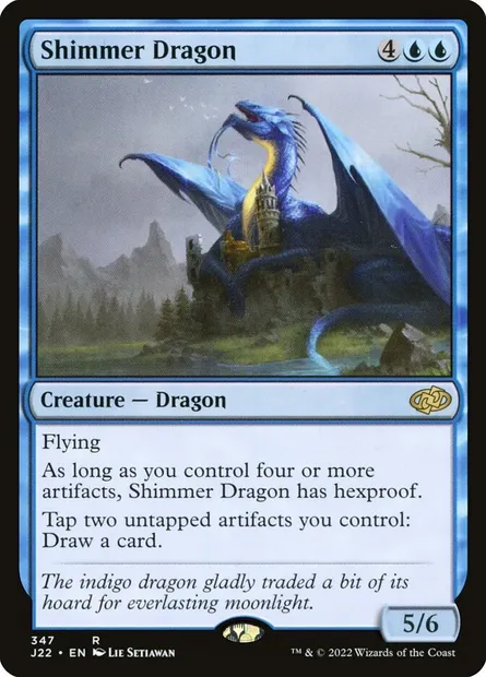 Shimmer Dragon, Magic card J22 347 — Jumpstart 2022 set
