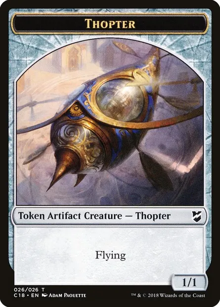 Thopter, carte Magic TC18 26 — extension Commander 2018 Tokens