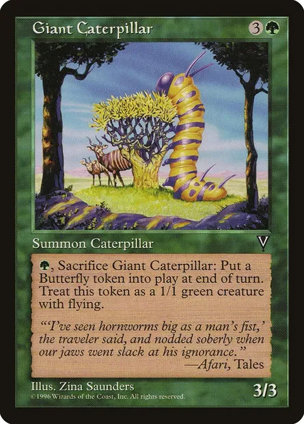 Giant Caterpillar, Magic card VIS 108 — Visions set