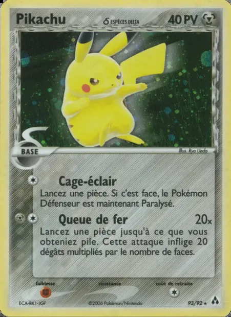 Pikachu δ, carte Pokémon LM 93 — extension EX Créateurs de légendes