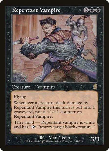 Vampire repentant, carte Magic ODY 157 — extension Odyssée