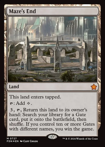 Maze's End, Magic card FDN 727 — Foundations set