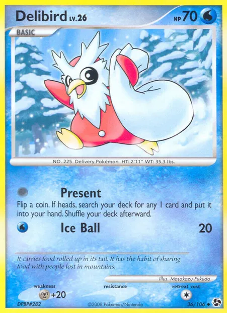 Delibird, Pokémon card GE 36 — Great Encounters set