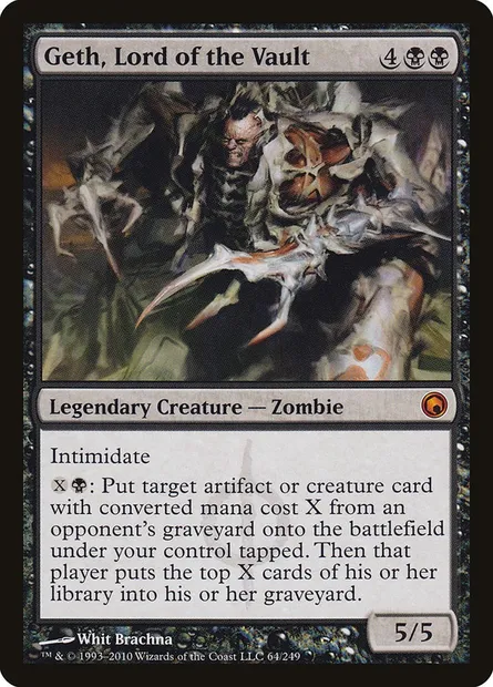 Geth, Lord of the Vault, Magic card SOM 64 — Scars of Mirrodin set