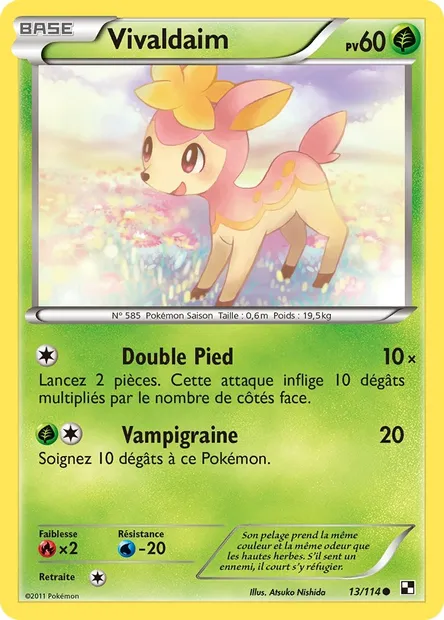 Vivaldaim, carte Pokémon BLW 13 — extension Noir & Blanc
