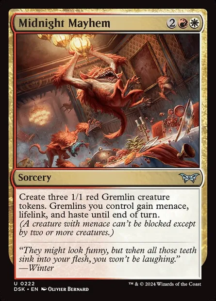 Midnight Mayhem, Magic card DSK 222 — Duskmourn: House of Horror set