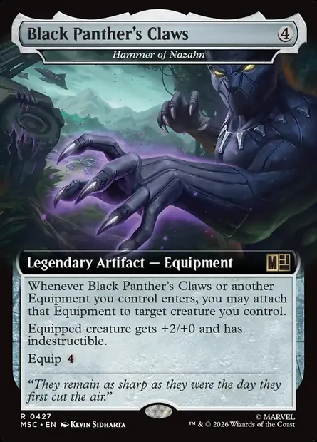 Hammer of Nazahn, Magic card MSC 427 — Marvel Super Heroes Commander set