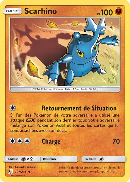 Scarhino, carte Pokémon UNM 107 — extension Harmonie des Esprits