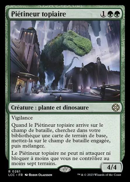 Piétineur topiaire, carte Magic LCC 261 — extension The Lost Caverns of Ixalan Commander
