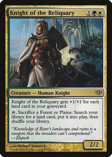 Knight of the Reliquary, Magic card CON 113 — Conflux set