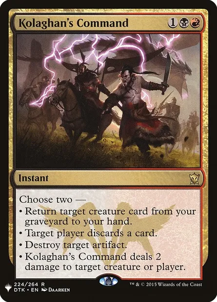 Commandement de Kolaghan, carte Magic PLST DTK-224 — extension The List