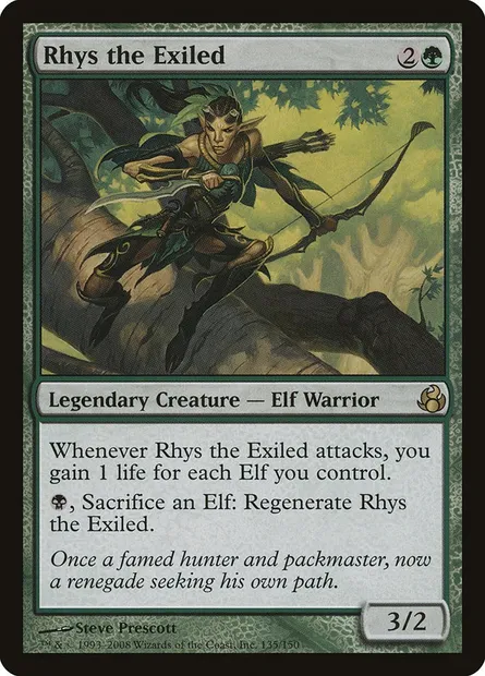 Rhys the Exiled, Magic card MOR 135 — Morningtide set
