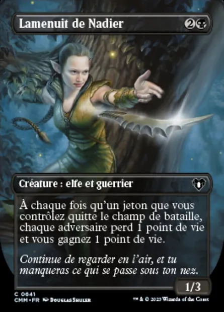 Lamenuit de Nadier, carte Magic CMM 641 — extension Commander Masters