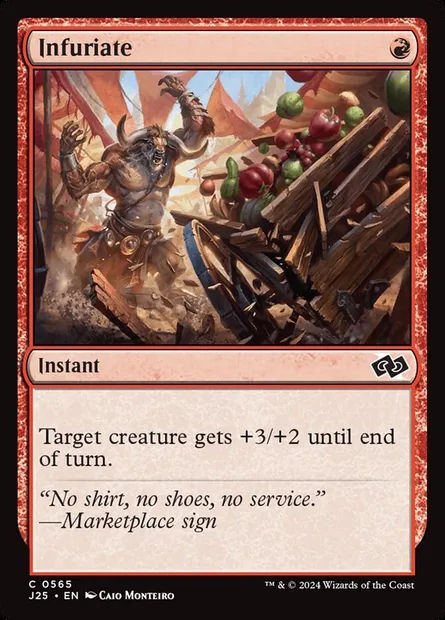 Infuriate, Magic card J25 565 — Foundations Jumpstart set