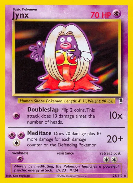 Jynx, Pokémon card LC 26 — Legendary Collection set