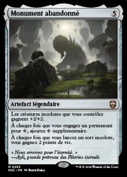 Monument abandonné, carte Magic M3C 293 — extension Modern Horizons 3 Commander