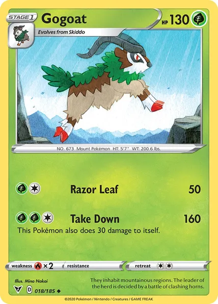 Gogoat, Pokémon card VIV 18 — Vivid Voltage set