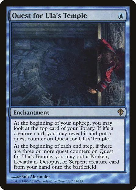 Quest for Ula's Temple, Magic card WWK 35 — Worldwake set