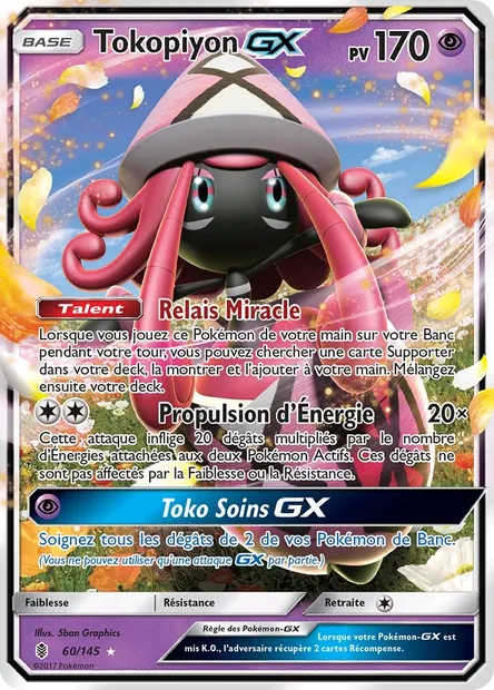 Tokopiyon GX, carte Pokémon GRI 60 — extension Gardiens Ascendants