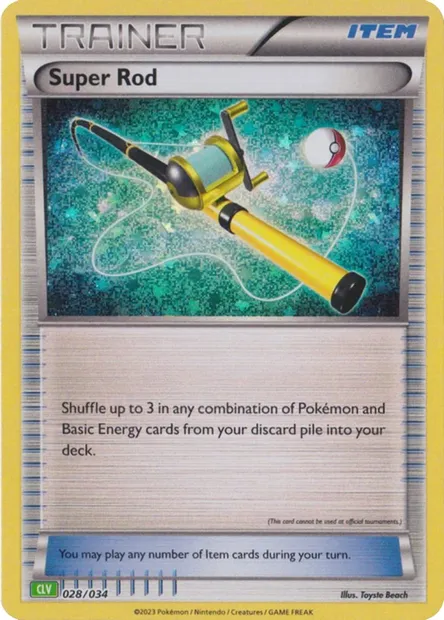 Super Rod, Pokémon card CLV 028 — Pokémon TCG Classic: Venusaur & Lugia ex Deck set