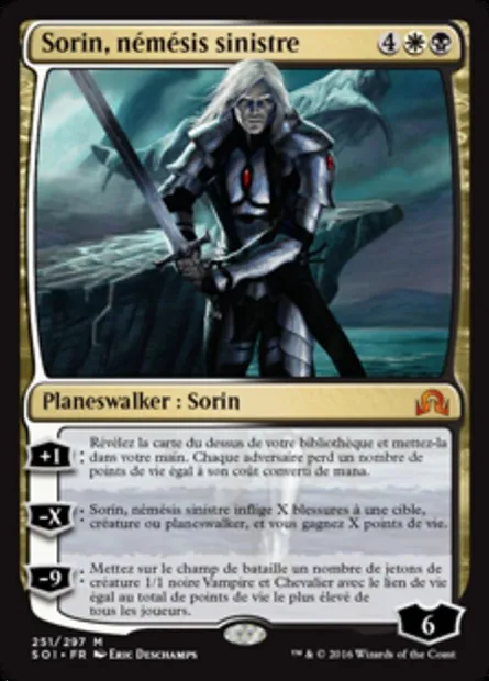 Sorin, némésis sinistre, carte Magic SOI 251 — extension Ténèbres sur Innistrad