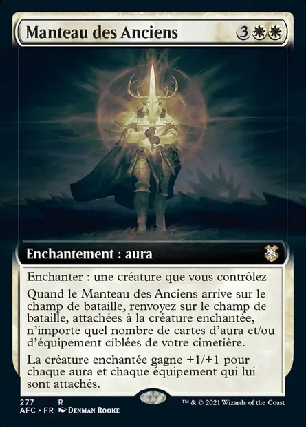 Manteau des Anciens, carte Magic AFC 277 — extension Forgotten Realms Commander