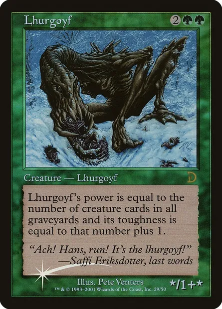 Lhurgoyf, Magic card DKM 29 — Deckmasters set