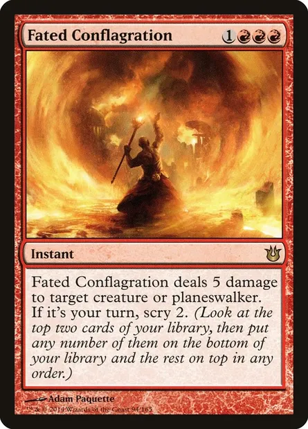 Fated Conflagration, Magic card BNG 94 — Born of the Gods set