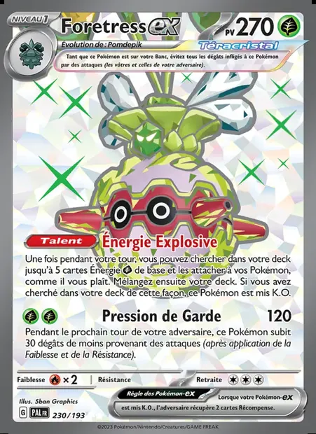 Foretress-ex, carte Pokémon PAL 230 — extension Évolutions à Paldea