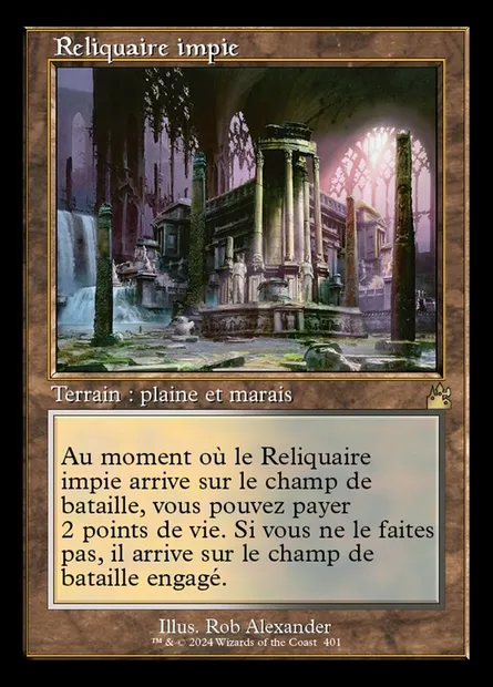 Reliquaire impie, carte Magic RVR 401 — extension Ravnica Remastered