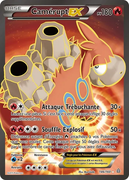 Camérupt EX, carte Pokémon PRC 146 — extension Primo-Choc
