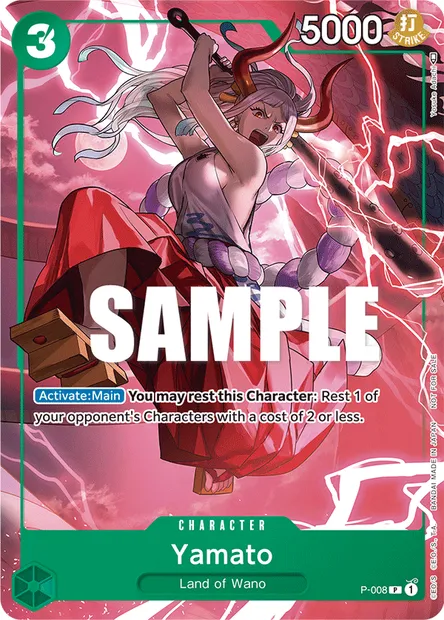 Yamato, One Piece card P-008 — Promotion card set
