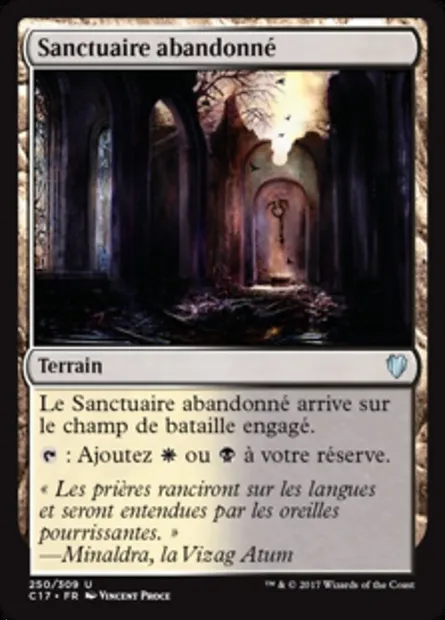 Sanctuaire abandonné, carte Magic C17 250 — extension Commander 2017