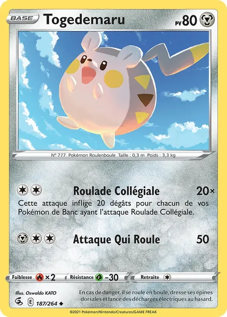 Togedemaru, carte Pokémon FST 187 — extension Poing de Fusion