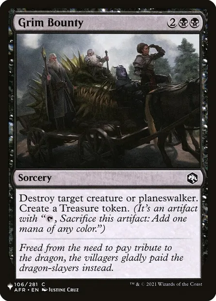 Grim Bounty, Magic card PLST AFR-106 — The List set