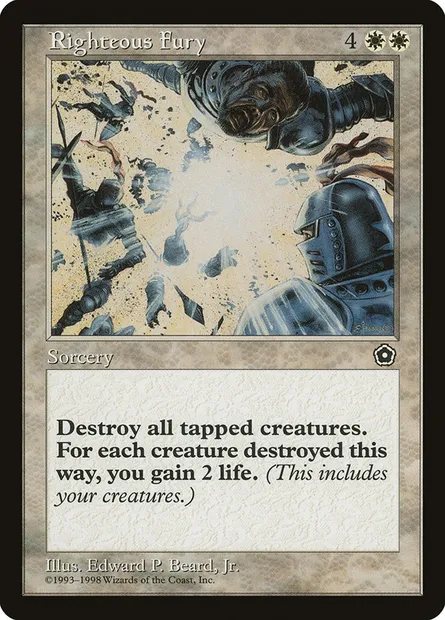 Righteous Fury, Magic card P02 21 — Portal Second Age set
